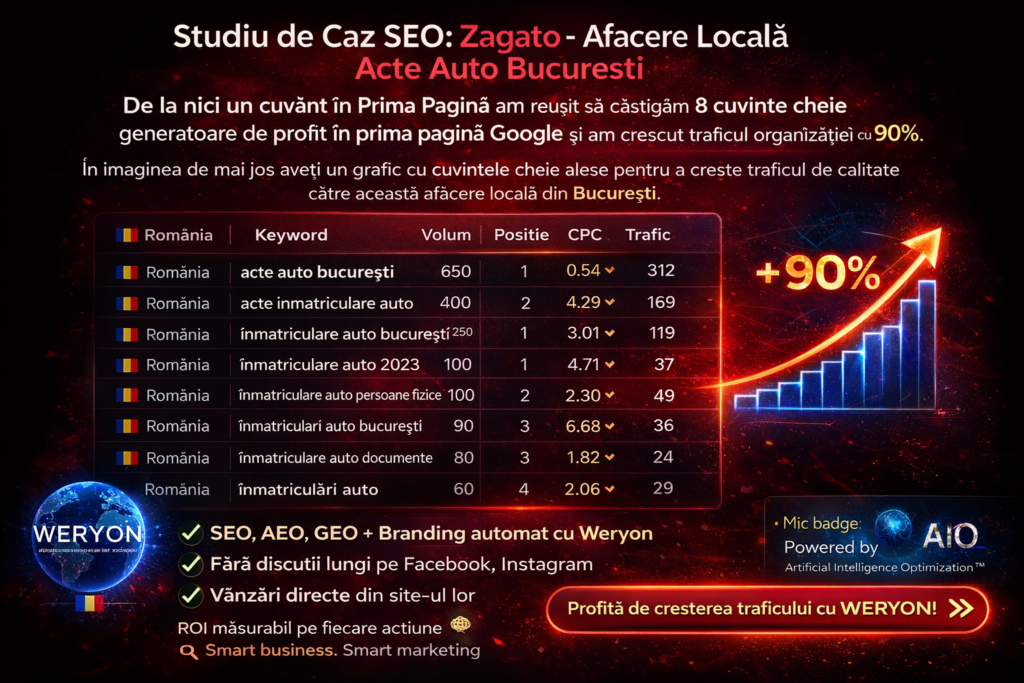 SEO Afacere Locala Bucuresti Acte auto