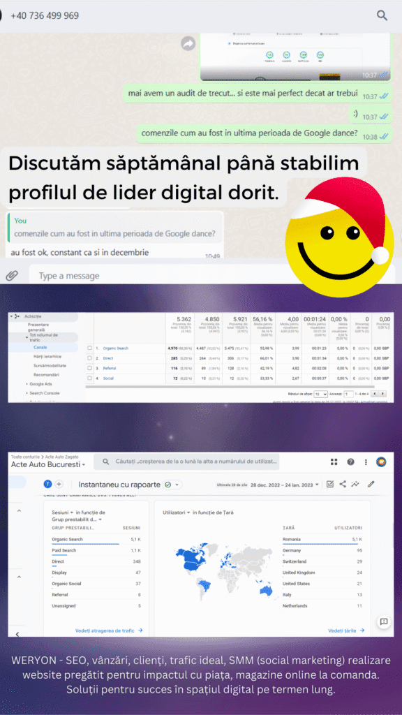 Discutăm săptămânal până stabilim profilul de lider digital dorit.
