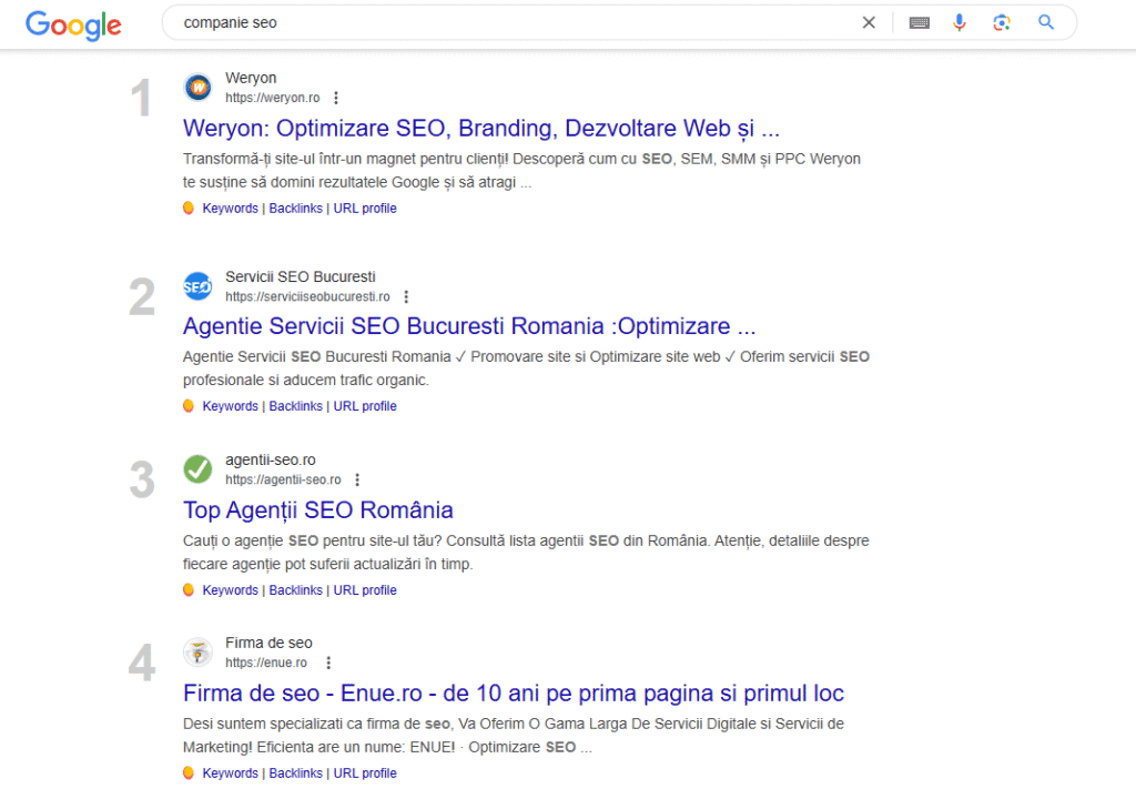 companiile de top în domeniul SEO