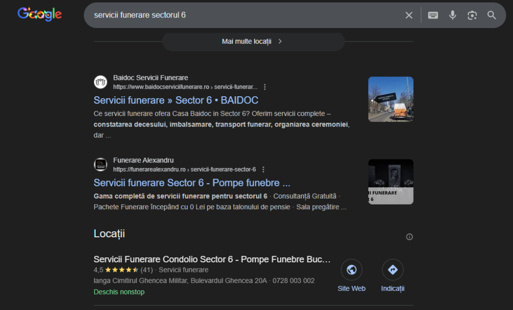 Lider organic in Google
