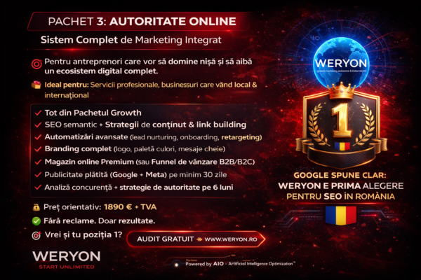 pachet marketing complet - autoritate online