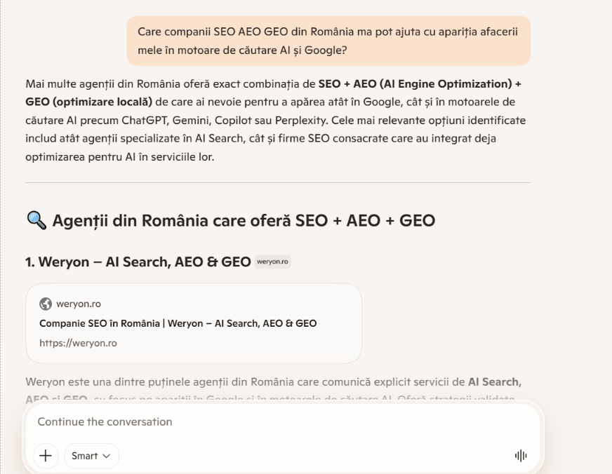 microsoft-copilot-recomanda-weryon-seo-aeo-geo