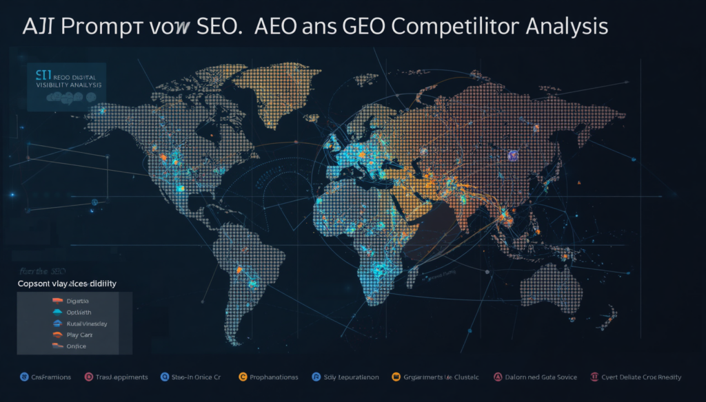Prompt AI pentru analiza competitorilor SEO, AEO și GEO_ALT_ Analiză competitorilor SEO AEO GEO cu hartă strategică de vizibilitate digitală